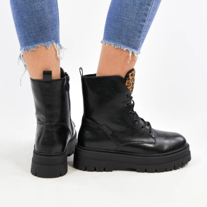 Black army boot