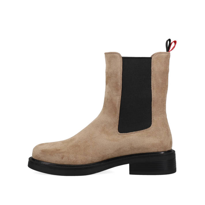 Beige suede bootie