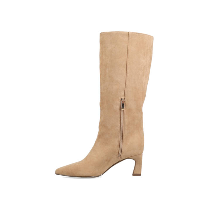 Beige suede boot