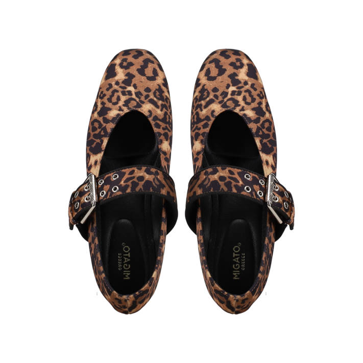 Animal print ballet flat
