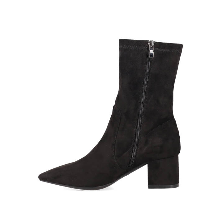 Black suede bootie