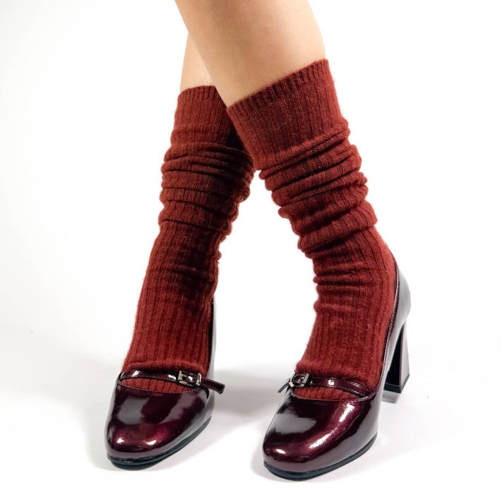 Burgundy patent pump