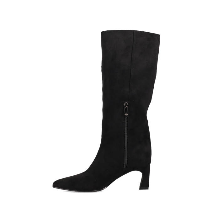Black suede boot
