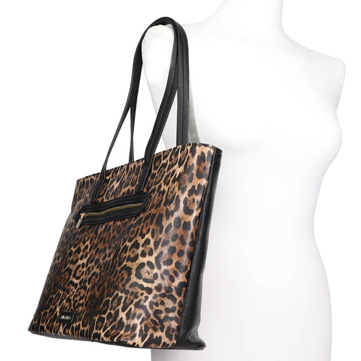 Animal print shoulder bag
