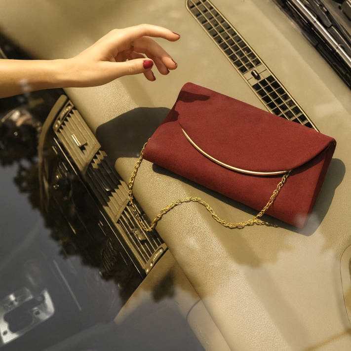 Burgundy envelope bag