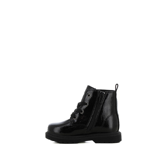 Kids black patent bootie