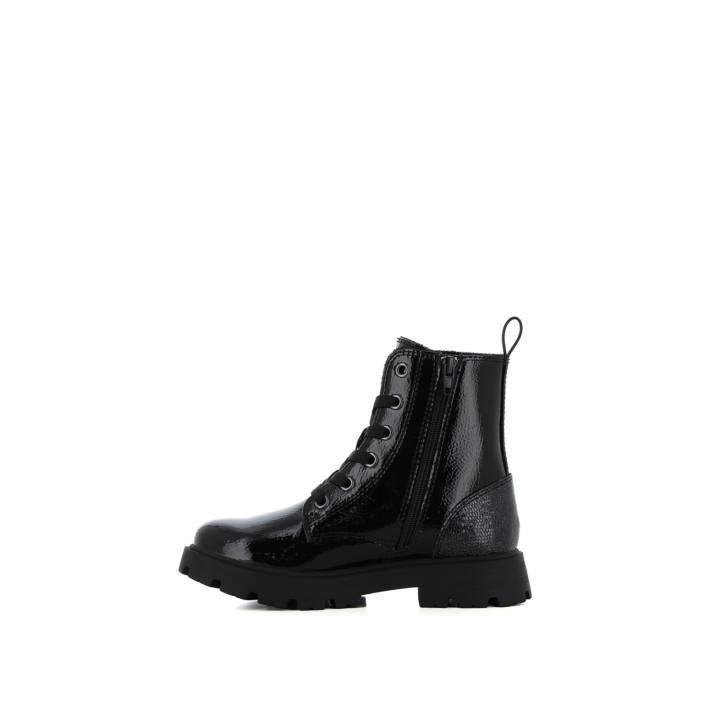 Kids black patent bootie
