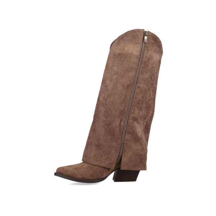 Taupe μπότα με γκέτα