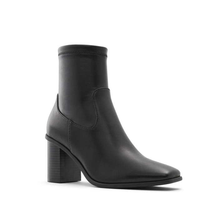 Black leather bootie MARTA