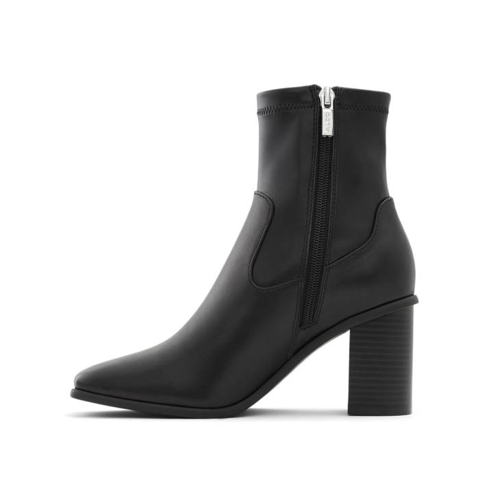 Black leather bootie MARTA