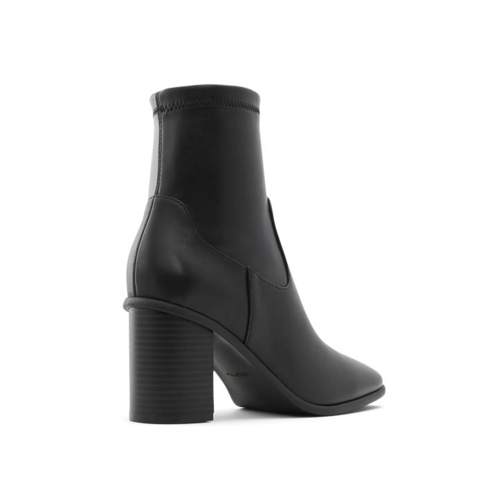 Black leather bootie MARTA