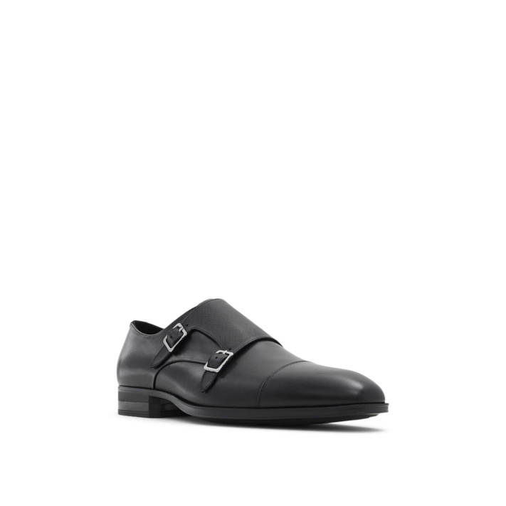 Black leather monk shoe TREMANOR
