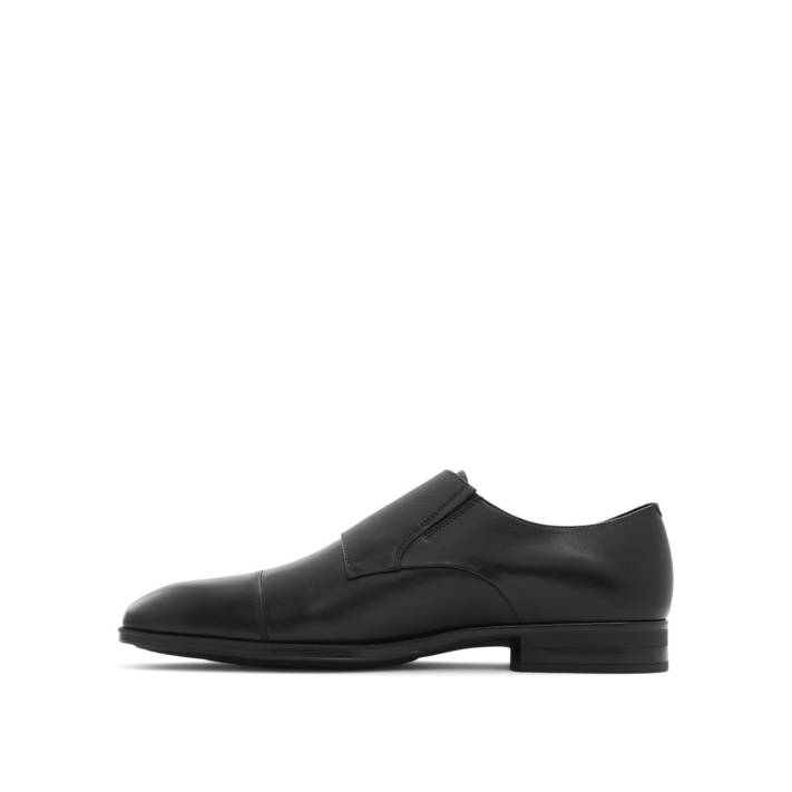 Black leather monk shoe TREMANOR