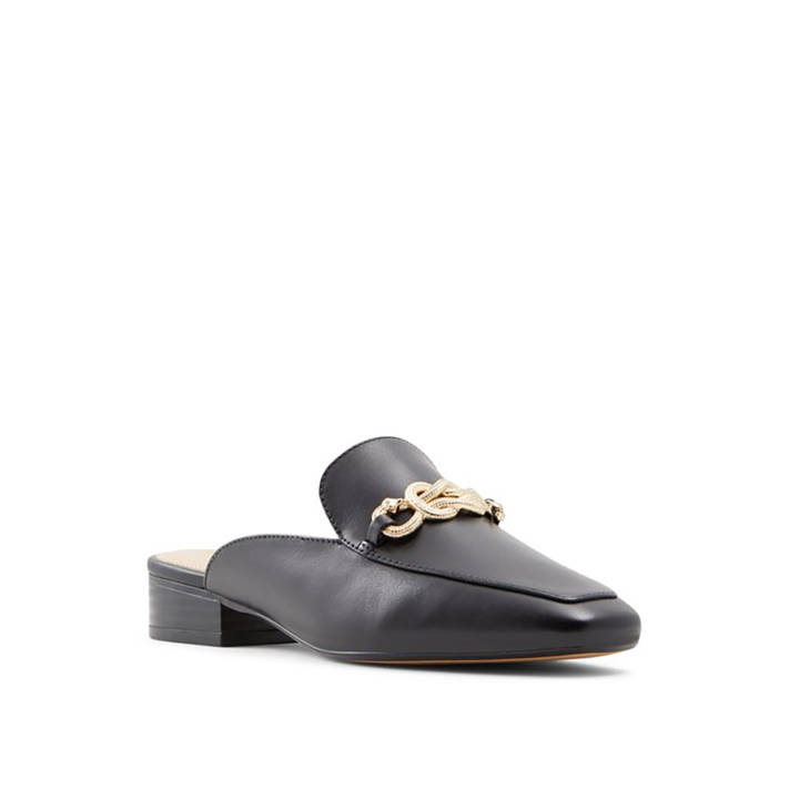 Black leather mule ONIDDA
