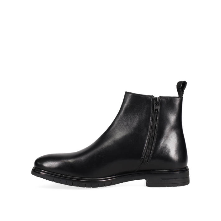 Μαύρο ανδρικό δερμάτινο Chelsea μποτάκι