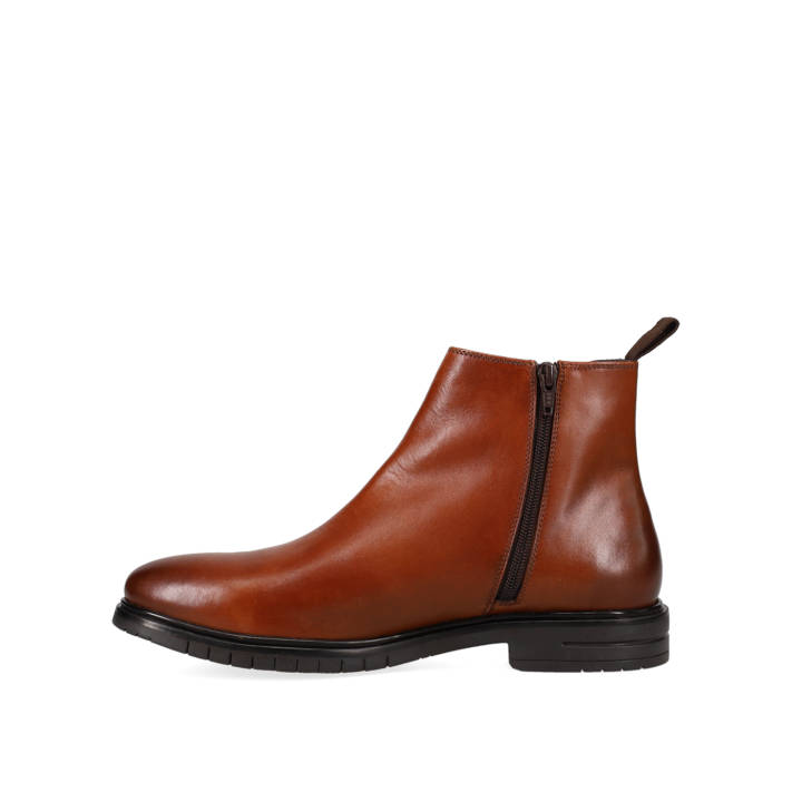 Mens tan leather Chelsea bootie