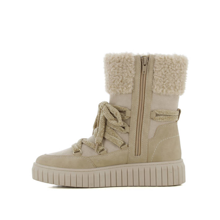 Μπεζ μποτάκι sneaker