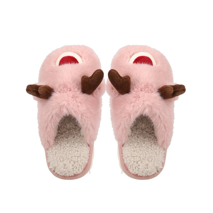 Pink reindeer slipper