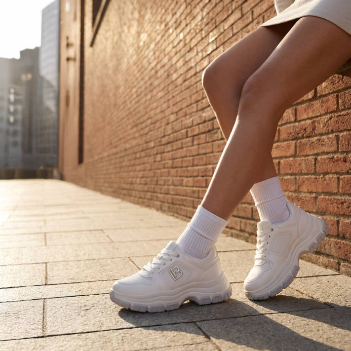 Λευκό chunky sneaker