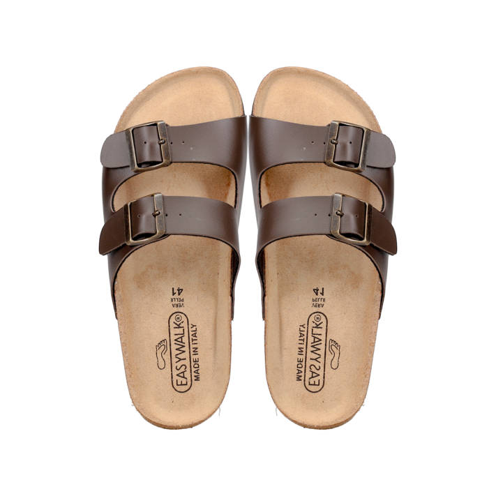 Mens brown footbed sandal