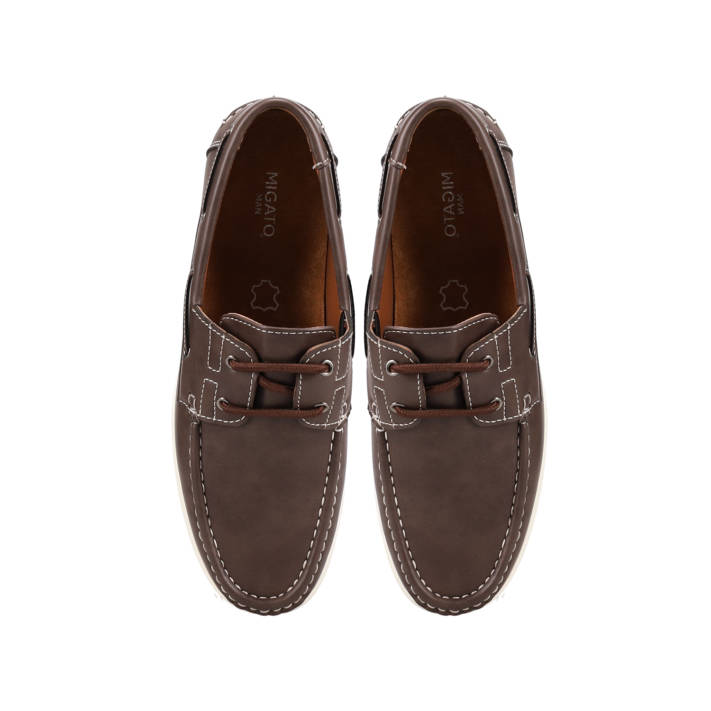 Καφέ ανδρικό παπούτσι boat shoe