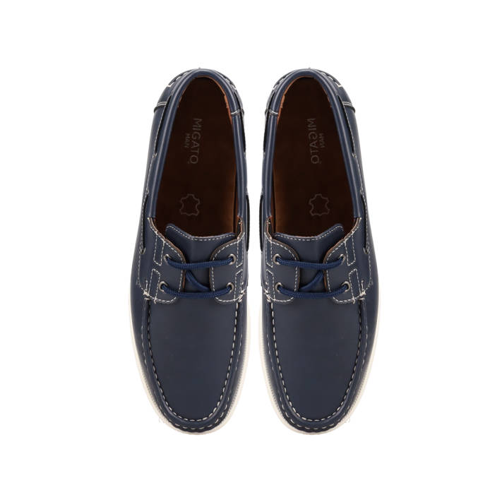 Μπλε ανδρικό παπούτσι boat shoe