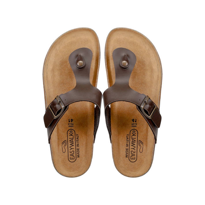 Mens brown footbed sandal