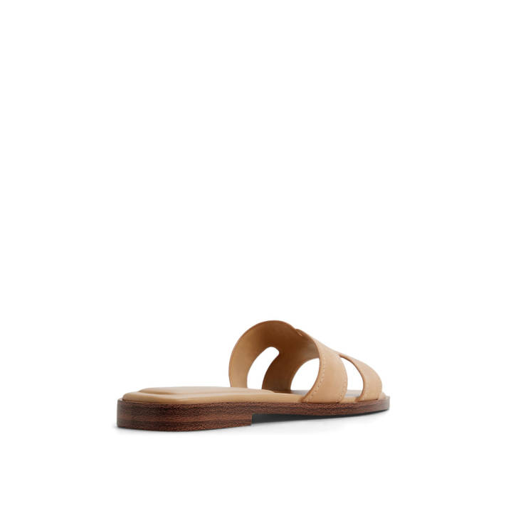 Μπεζ δερμάτινο σανδάλι ITSANDAL