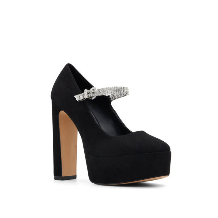 Black pump with rhinestones LUCILLA