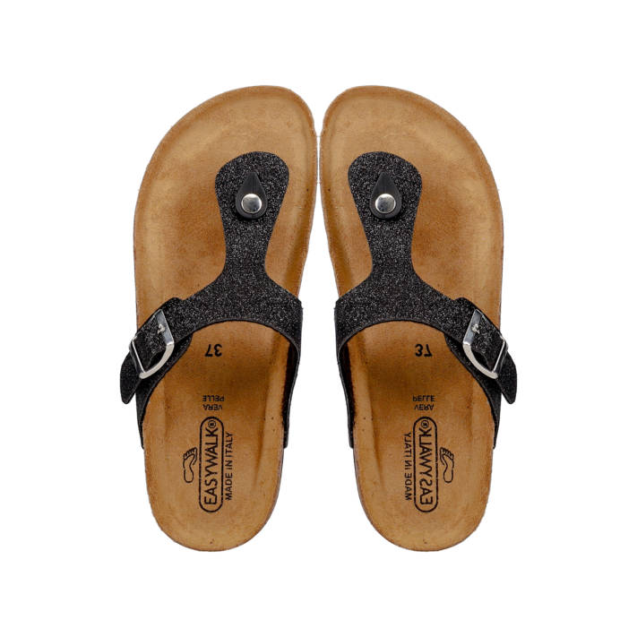 Μαύρο footbed σανδάλι