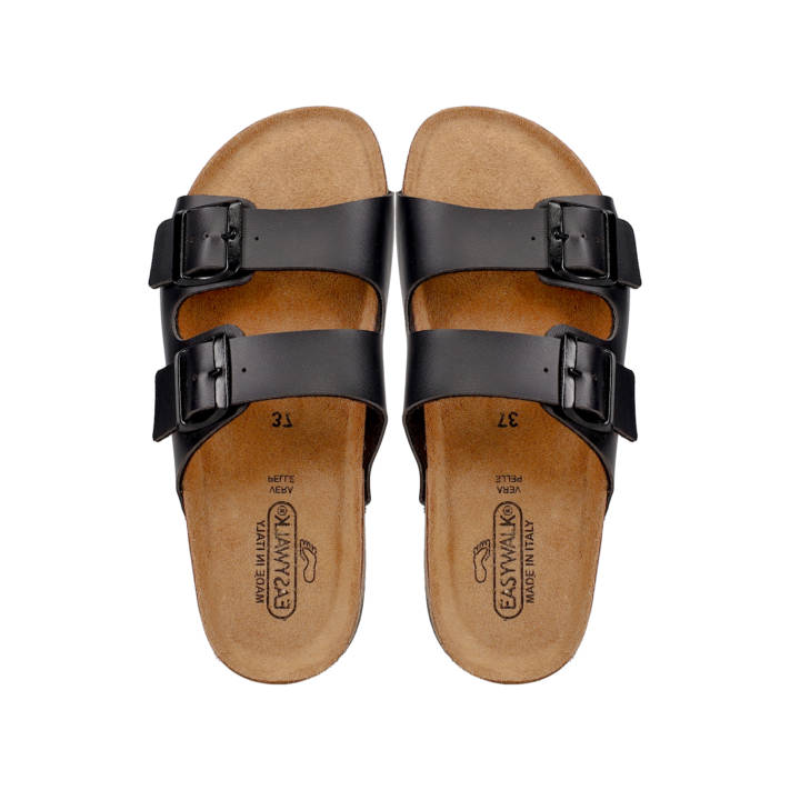 Black footbed sandal