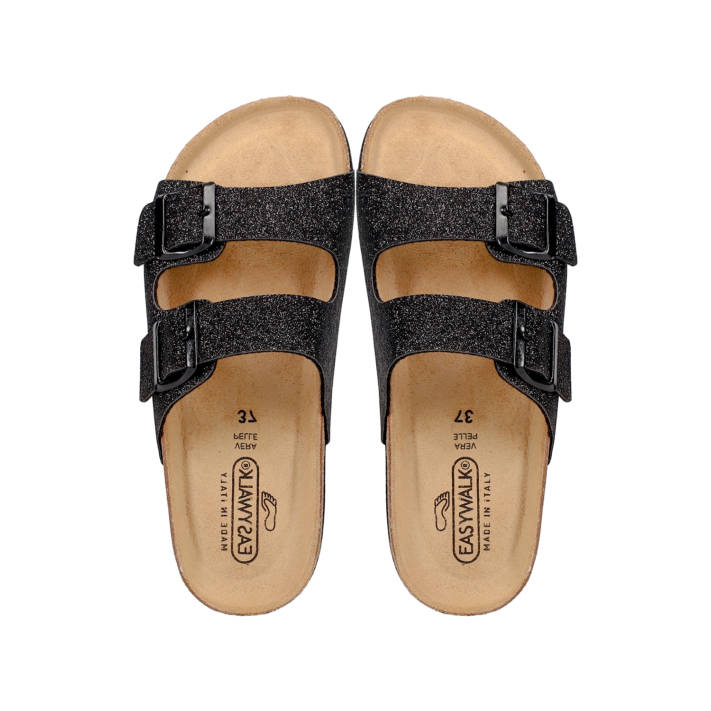 Μαύρο footbed σανδάλι