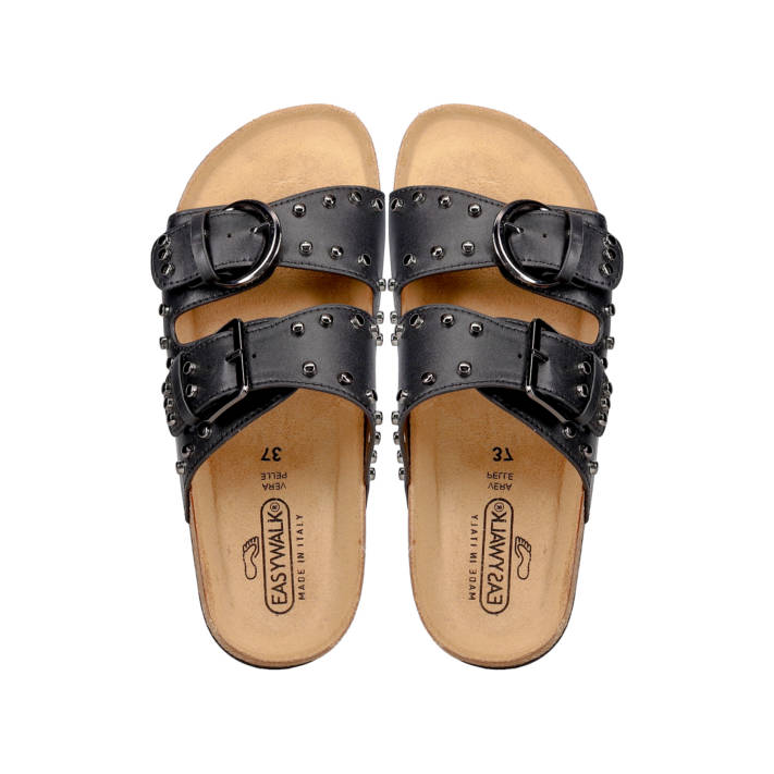 Μαύρο footbed σανδάλι