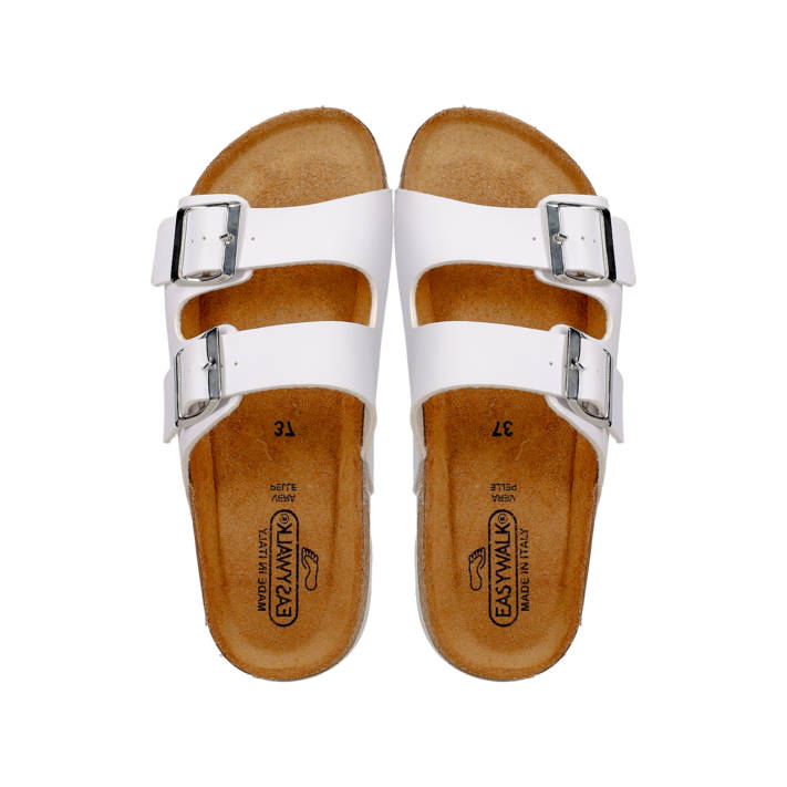 White footbed sandal