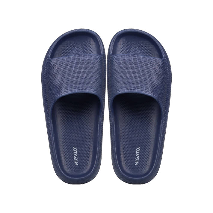 Blue slide sandal