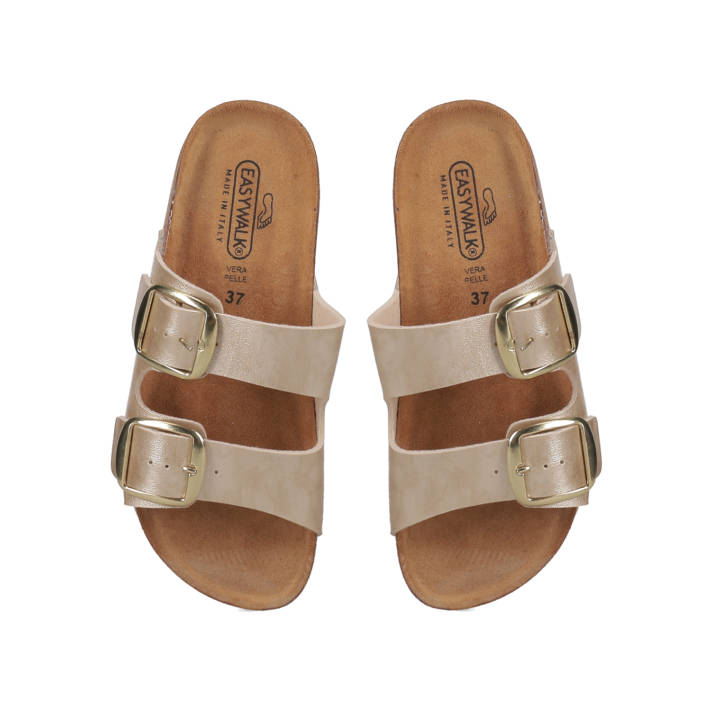Gold footbed sandal