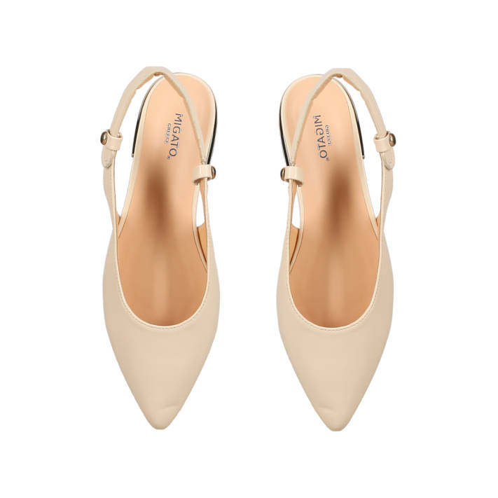 Beige slingback ballet flat