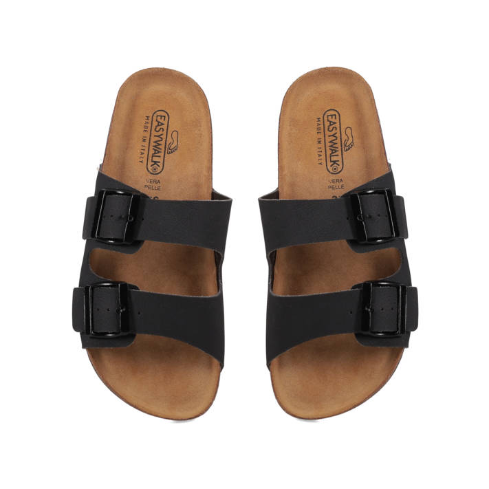 Black footbed sandal