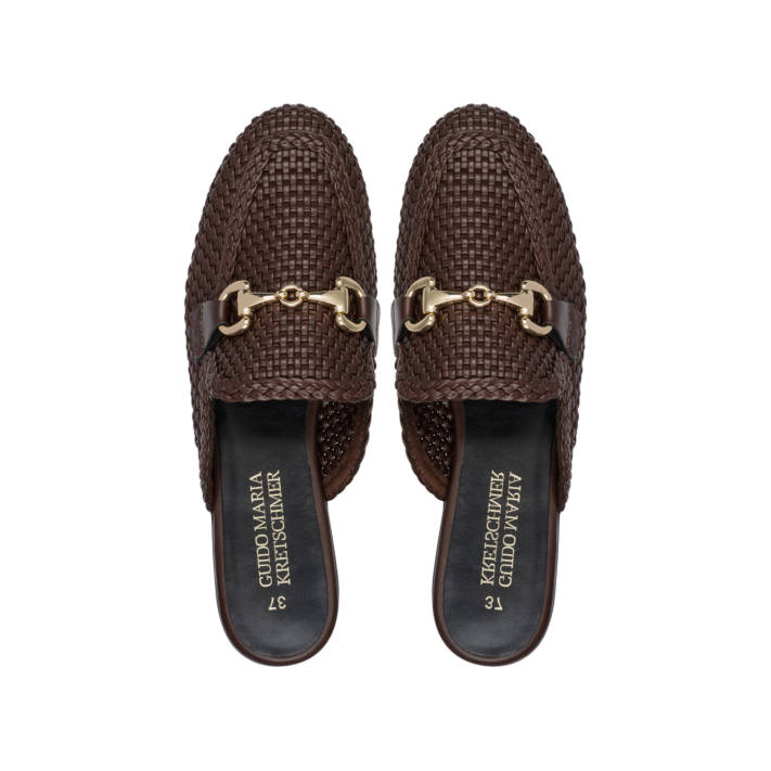 Καφέ πλεκτό mule