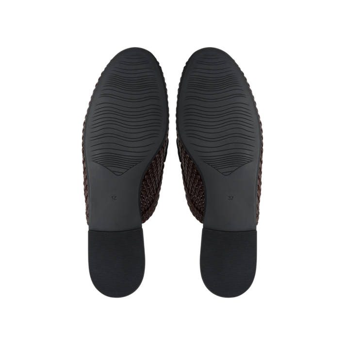 Καφέ πλεκτό mule