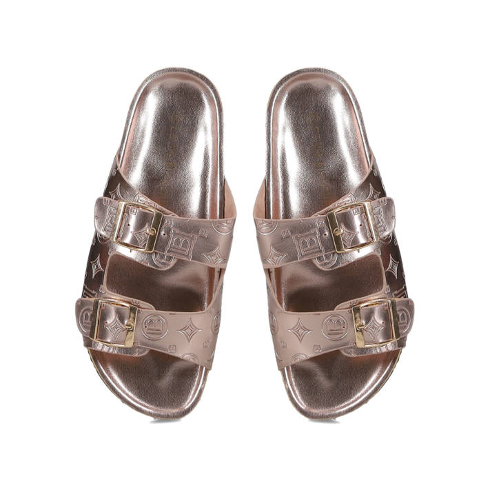 Pewter footbed sandal