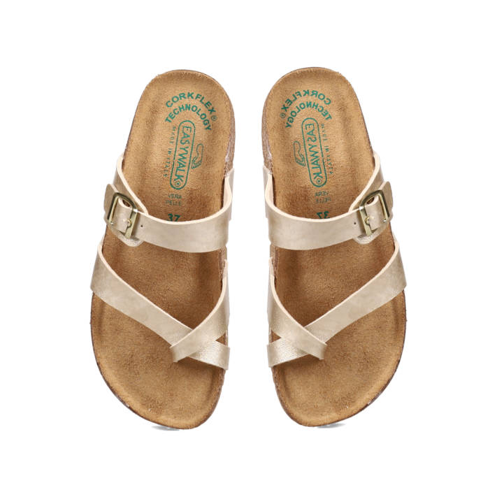 Gold footbed sandal