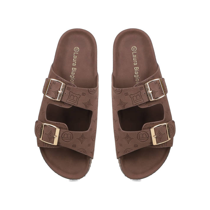 Brown footbed sandal