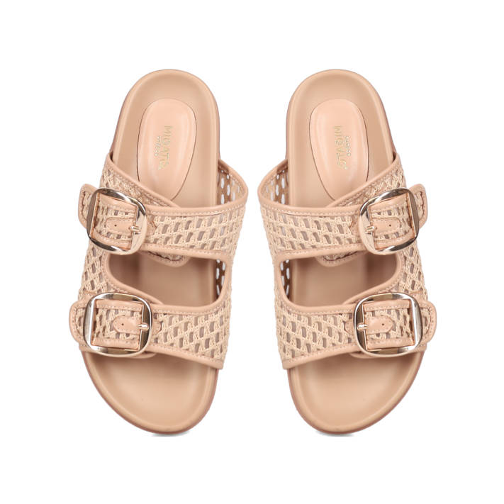 Beige footbed sandal