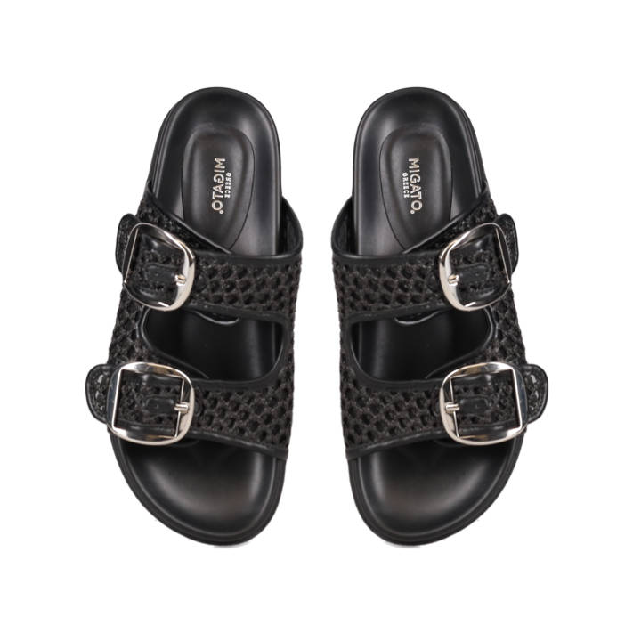 Black footbed sandal