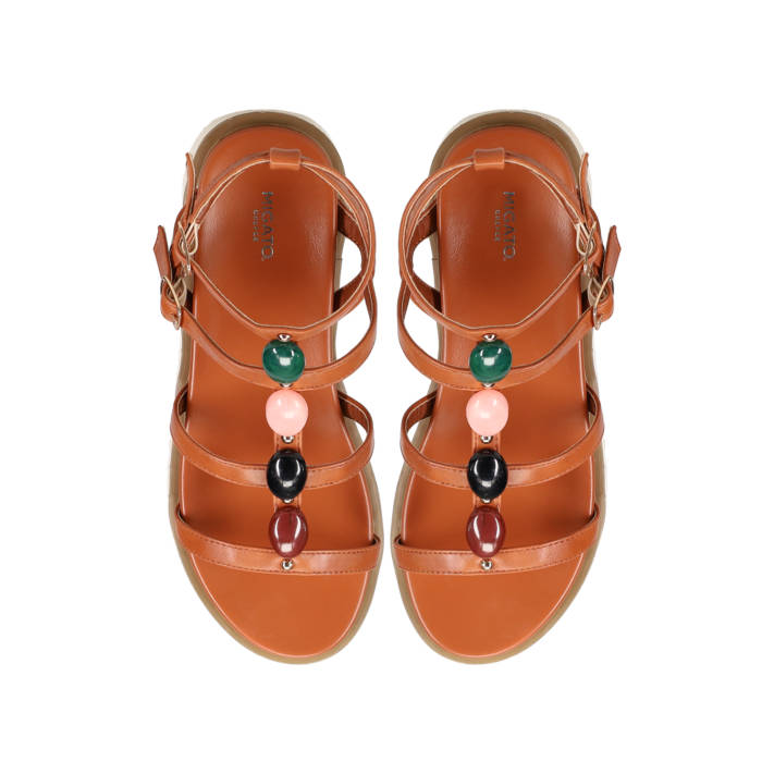 Tan footbed sandal