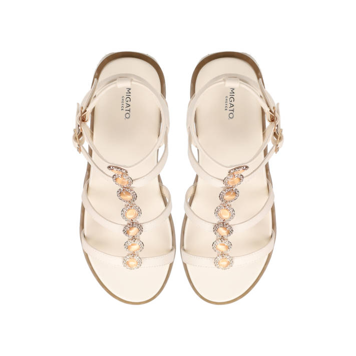 Ecru footbed sandal