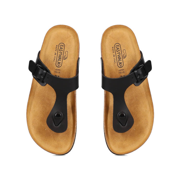 Black footbed sandal
