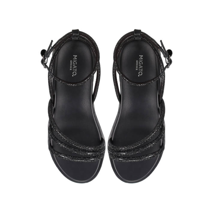 Μαύρο flatform σανδάλι