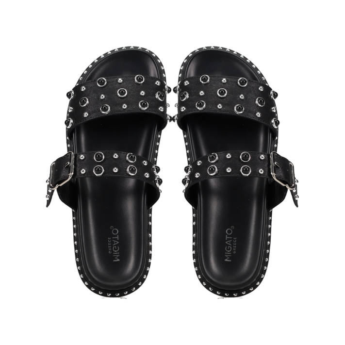 Black footbed sandal